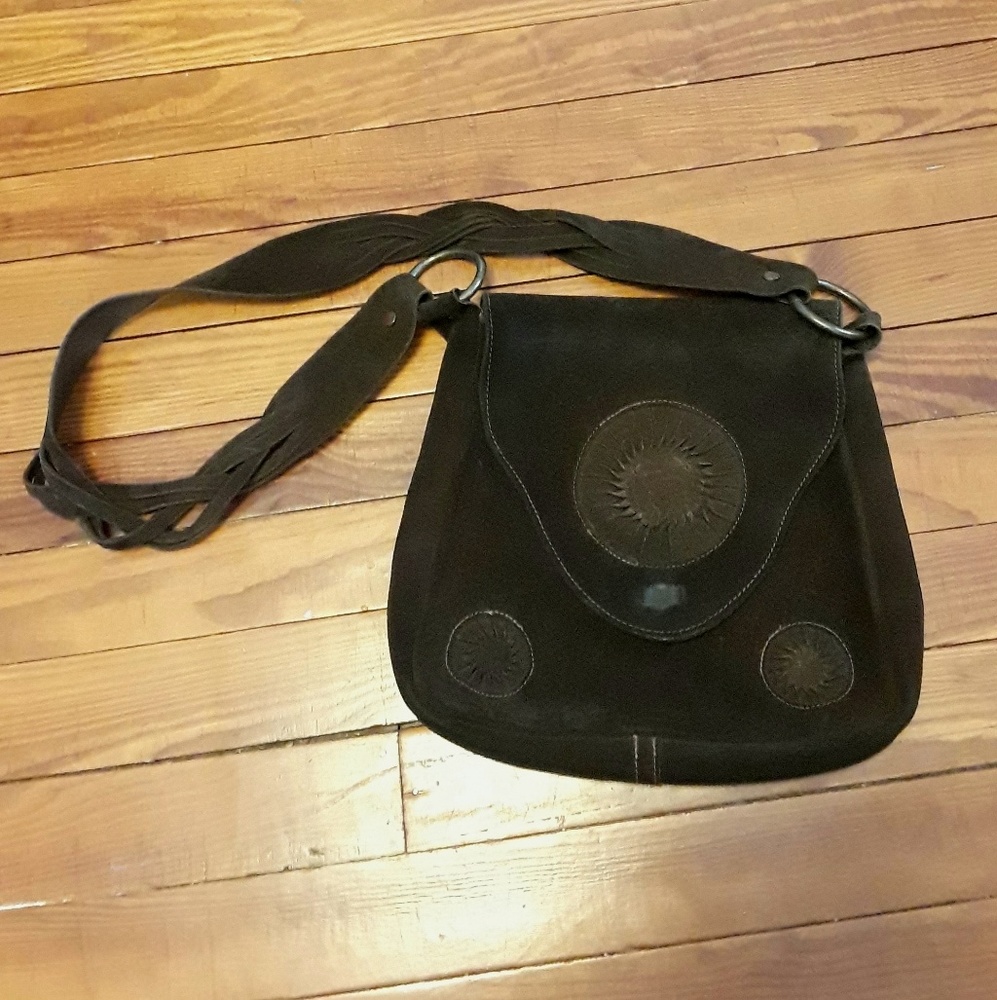 Vintage 70's Leather Hippie Chic Purse